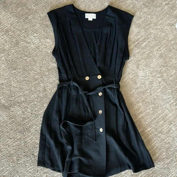 Love Riche Black Linen Dress - Picture 2 of 6